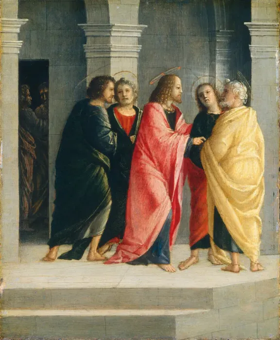 Framed Print : Christ Instructing Peter and John to Prepare for the Passover, 1504 Framed Print : Christ Instructing Peter and John to Prepare for the Passover, 1504
