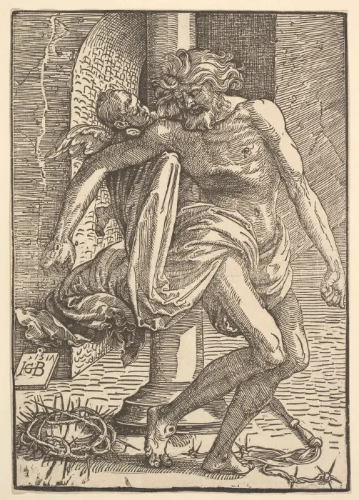 Framed Print : Christ with the Instruments of Torture Supported by a Little Angel, 1517 Framed Print : Christ with the Instruments of Torture Supported by a Little Angel, 1517