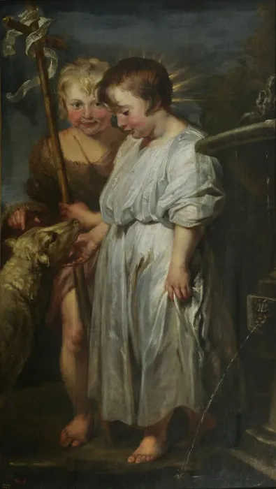 Framed Print : Christ and John the Baptist as Children. Artist: Rubens, Pieter Paul (1577-1640) Framed Print : Christ and John the Baptist as Children. Artist: Rubens, Pieter Paul (1577-1640)
