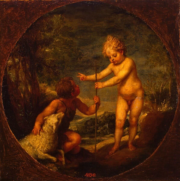 Christ and John the Baptist as Children, ca 1665. Artist: Cano, Alonso (1601-1667)