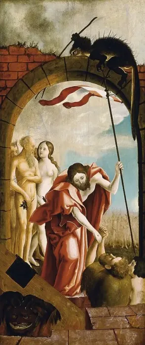 Framed Print : Christ in Limbo, 1520. Creator: Anon Framed Print : Christ in Limbo, 1520. Creator: Anon