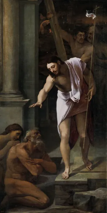 Framed Print : Christ in Limbo. Artist: Piombo, Sebastiano, del (1485-1547) Framed Print : Christ in Limbo. Artist: Piombo, Sebastiano, del (1485-1547)