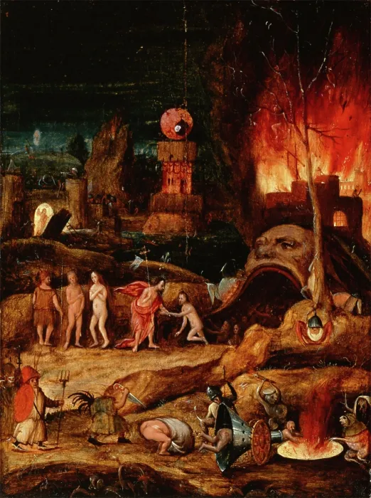 Framed Print : Christ in Limbo, c1540s. Creator: Herri met de Bles Framed Print : Christ in Limbo, c1540s. Creator: Herri met de Bles