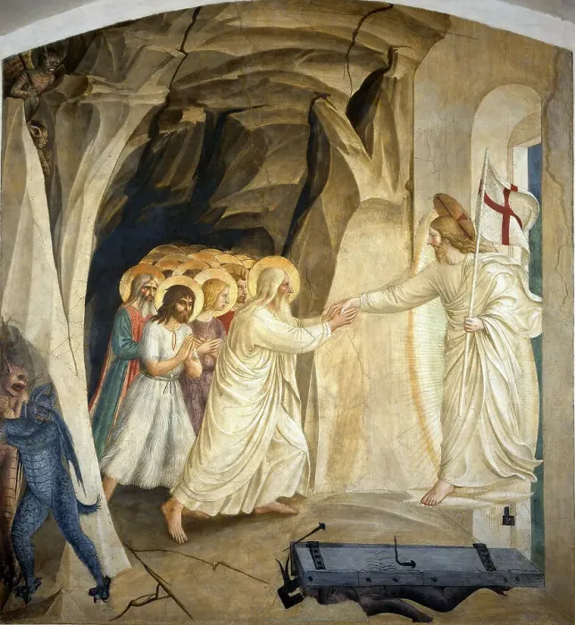 Framed Print : Christ in Limbo, ca 1442. Creator: Angelico, Fra Giovanni, da Fiesole (ca. 1400-1455) Framed Print : Christ in Limbo, ca 1442. Creator: Angelico, Fra Giovanni, da Fiesole (ca. 1400-1455)