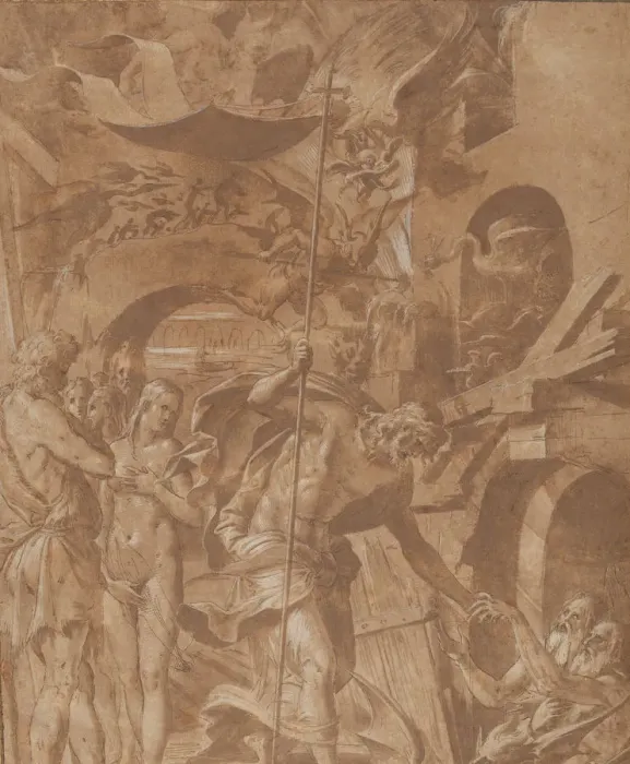 Framed Print : Christ in Limbo, ca. 1547-48. Creator: Luca Penni Framed Print : Christ in Limbo, ca. 1547-48. Creator: Luca Penni