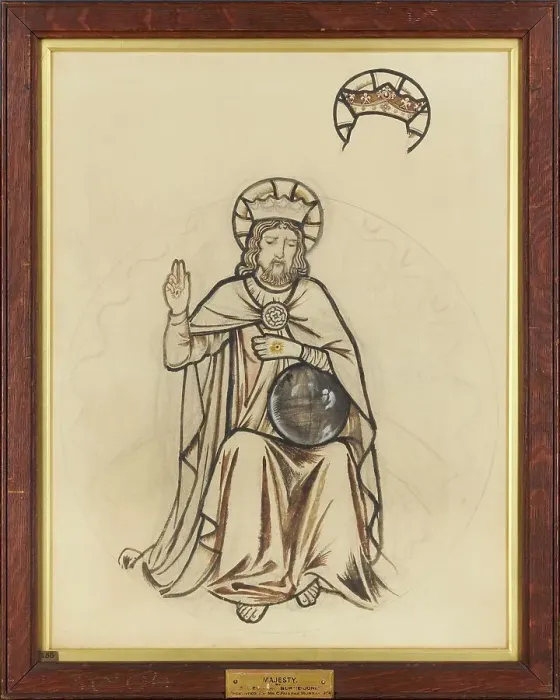 Framed Print : Christ in Majesty, 1863. Creator: Sir Edward Coley Burne-Jones Framed Print : Christ in Majesty, 1863. Creator: Sir Edward Coley Burne-Jones