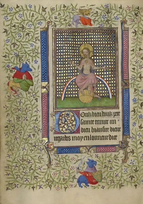 Framed Print : Christ in Majesty; Book of Hours, about 1410. Creator: Unknown