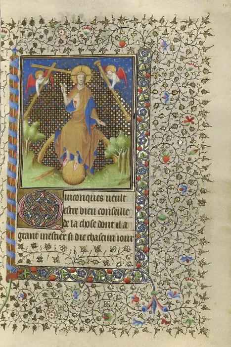 Framed Print : Christ in Majesty; Book of Hours, about 1415-1420. Creators: Boucicaut Master, Workshop of the Boucicaut Master Framed Print : Christ in Majesty; Book of Hours, about 1415-1420. Creators: Boucicaut Master, Workshop of the Boucicaut Master