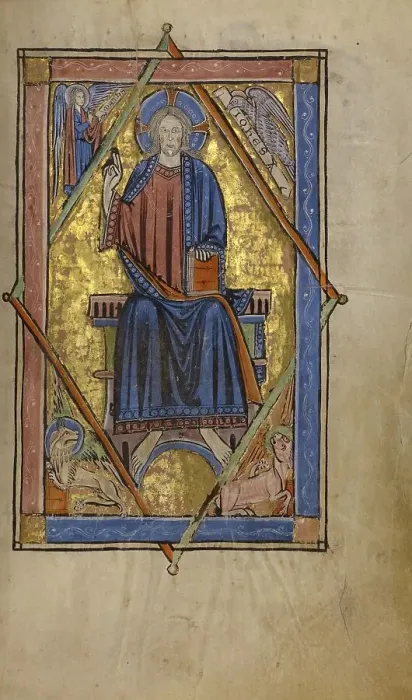 Framed Print : Christ in Majesty; Missal, begun after 1234-completed before 1262. Creator: Unknown Framed Print : Christ in Majesty; Missal, begun after 1234-completed before 1262. Creator: Unknown
