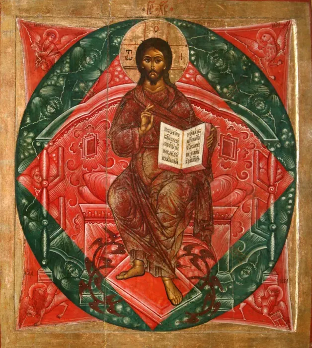Framed Print : Christ in Majesty (Saviour of the World), 1645. Artist: Fomin, Terenty (active 1646?1670) Framed Print : Christ in Majesty (Saviour of the World), 1645. Artist: Fomin, Terenty (active 1646?1670)