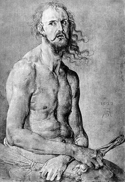 Christ, Man of Sorrow, with Durer?s Features, 1522, (1936). Artist: Albrecht Durer