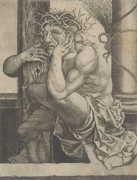 Framed Print : Christ as the Man of Sorrows, ca. 1522-25. Creator: Frans Crabbe van Espleghem