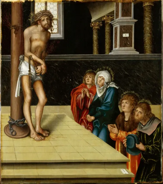 Framed Print : Christ as the Man of Sorrows at the Column after the Flagellation, 1515 Framed Print : Christ as the Man of Sorrows at the Column after the Flagellation, 1515