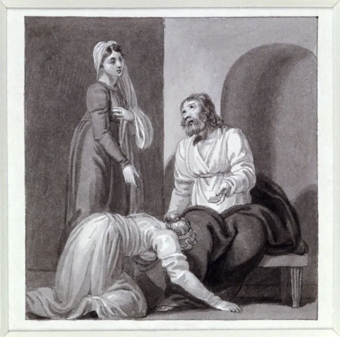 Framed Print : Christ with Martha and Mary, c1810-c1844. Artist: Henry Corbould Framed Print : Christ with Martha and Mary, c1810-c1844. Artist: Henry Corbould