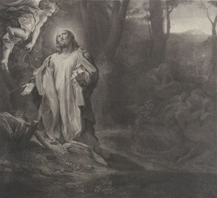 Framed Print : Christ on the Mount of Olives, with an angel at upper left, 1783-1812 Framed Print : Christ on the Mount of Olives, with an angel at upper left, 1783-1812
