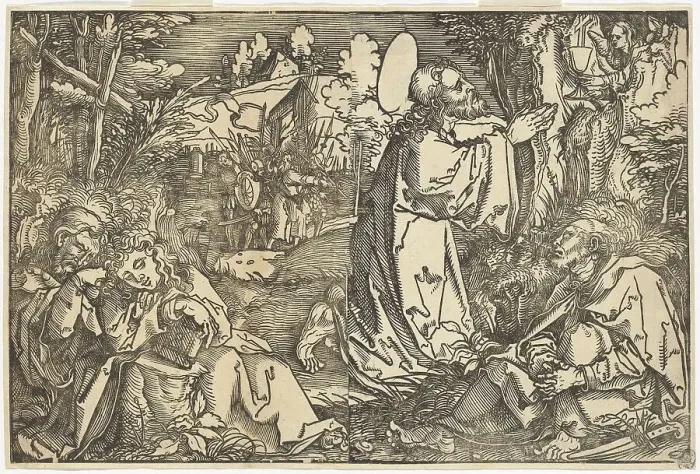 Framed Print : Christ on the Mount of Olives, c. 1522. Creator: Hans Weiditz Framed Print : Christ on the Mount of Olives, c. 1522. Creator: Hans Weiditz