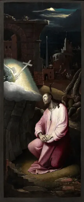 Framed Print : Christ on the Mount of Olives. Creator: Campi, Antonio (around 1522-1587) Framed Print : Christ on the Mount of Olives. Creator: Campi, Antonio (around 1522-1587)