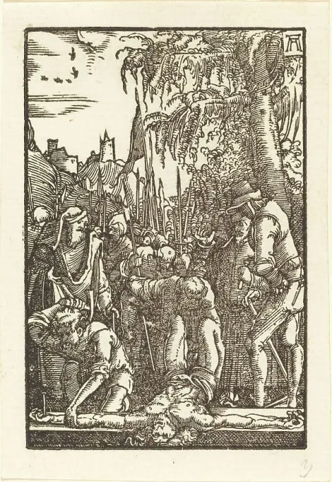 Framed Print : Christ Nailed to the Cross, c. 1513. Creator: Albrecht Altdorfer