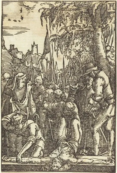 Framed Print : Christ Nailed to the Cross, c. 1513. Creator: Albrecht Altdorfer Framed Print : Christ Nailed to the Cross, c. 1513. Creator: Albrecht Altdorfer