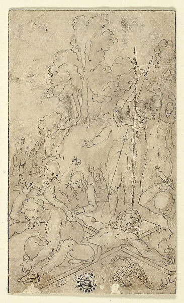 Christ Being Nailed to the Cross, n.d. Creator: Friedrich Sustris