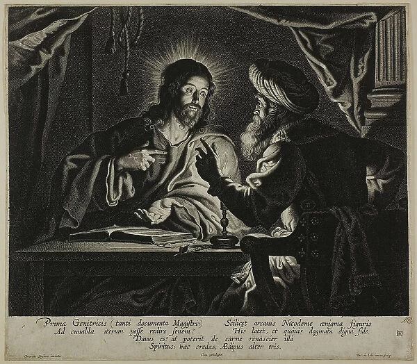 Christ and Nicodemus: A Night Piece, 1626 / 74. Creator: Pieter de Jode II