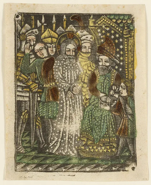 Framed Print : Christ before Pilate, 1460-65. Creator: Unknown Framed Print : Christ before Pilate, 1460-65. Creator: Unknown