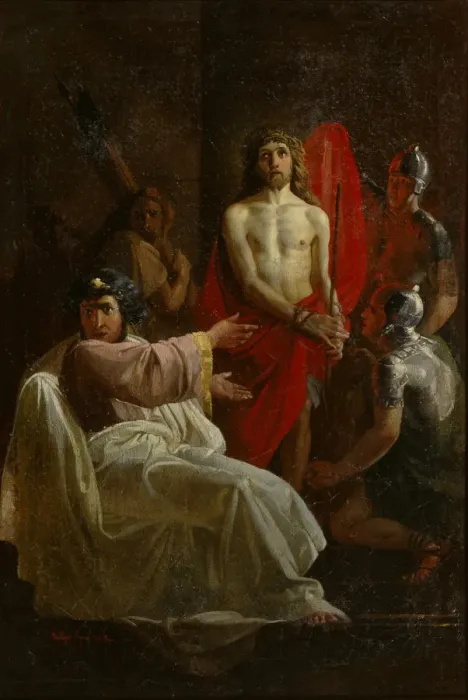 Framed Print : Christ Before Pilate, 1844. Artist: Sorokin, Yevgraf Semyonovich (1821-1892) Framed Print : Christ Before Pilate, 1844. Artist: Sorokin, Yevgraf Semyonovich (1821-1892)