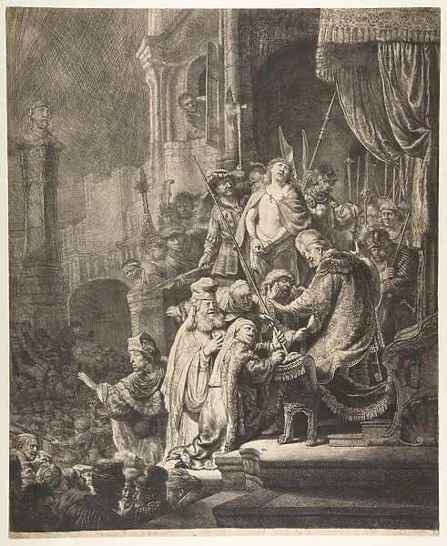 Christ Before Pilate: the large plate, 1636. Creator: Rembrandt Harmensz van Rijn
