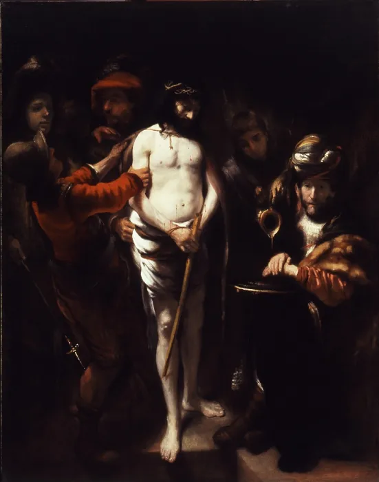 Framed Print : Christ before Pilate, Mid of 17th century. Creator: Gherwen, Reynier van (1620-1662) Framed Print : Christ before Pilate, Mid of 17th century. Creator: Gherwen, Reynier van (1620-1662)