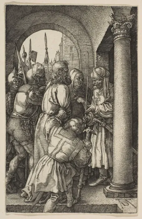 Framed Print : Christ before Pilate, from The Passion, 1512. Creator: Albrecht Durer Framed Print : Christ before Pilate, from The Passion, 1512. Creator: Albrecht Durer