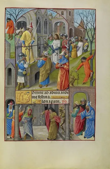 Framed Print : Christ before Pilate; Spinola Hours, about 1510-1520. Creator: Master of the Prayer Books of around 1500 Framed Print : Christ before Pilate; Spinola Hours, about 1510-1520. Creator: Master of the Prayer Books of around 1500