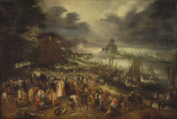Framed Print : Christ Preaching from a Boat, 1606 Framed Print : Christ Preaching from a Boat, 1606