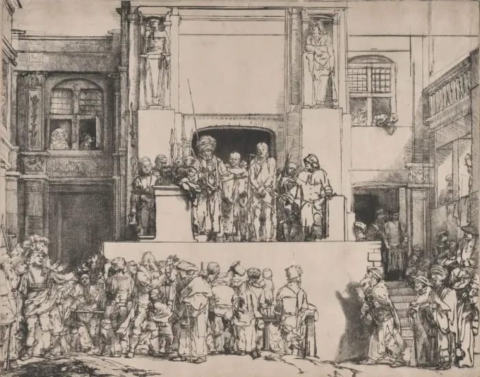 Framed Print : Christ Presented to the People, 1655. 1655. Creator: Rembrandt Harmensz van Rijn Framed Print : Christ Presented to the People, 1655. 1655. Creator: Rembrandt Harmensz van Rijn