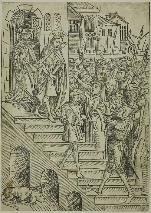 Framed Print : Christ Presented to the People, page 73 from the Treasury (Schatzbehalter), 1491. Creator: Michael Wolgemut Framed Print : Christ Presented to the People, page 73 from the Treasury (Schatzbehalter), 1491. Creator: Michael Wolgemut