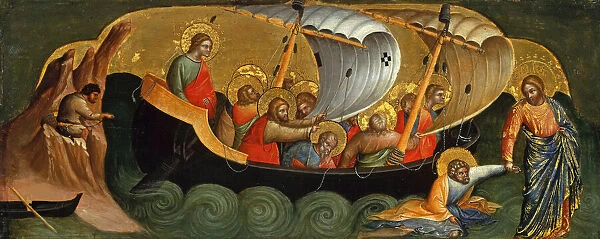Christ Rescuing Peter from Drowning (Predella Panel), ca 1370