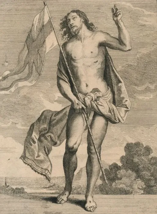 Framed Print : Christ resurrected, mid 17th century. Creator: Remoldus Eynhoudts Framed Print : Christ resurrected, mid 17th century. Creator: Remoldus Eynhoudts
