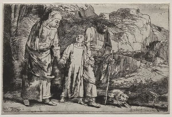 Christ Returning from the Temple with His Parents, 1654. Creator: Rembrandt van Rijn (Dutch