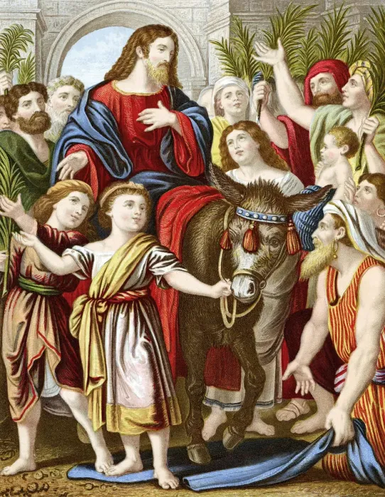 Framed Print : Christ riding into Jerusalem on an ass, c1860 Framed Print : Christ riding into Jerusalem on an ass, c1860