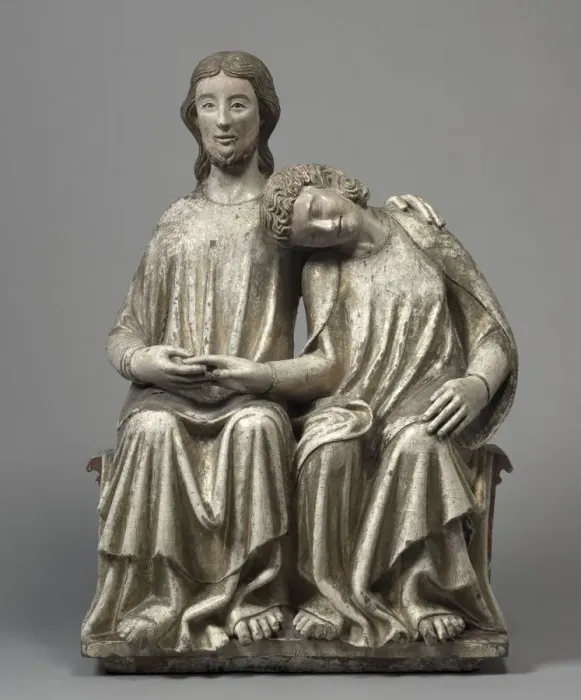 Framed Print : Christ and Saint John the Evangelist, 1300-1320. Creator: Unknown Framed Print : Christ and Saint John the Evangelist, 1300-1320. Creator: Unknown