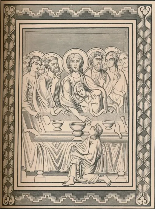 Framed Print : Christ and saints, 12th century, (1849). Creator: Bisson & Cottard Framed Print : Christ and saints, 12th century, (1849). Creator: Bisson & Cottard