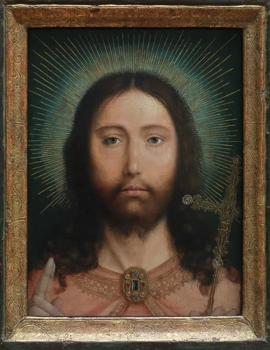 Framed Print : Christ Salvator Mundi, 1505. Creator: Quentin Metsys I Framed Print : Christ Salvator Mundi, 1505. Creator: Quentin Metsys I
