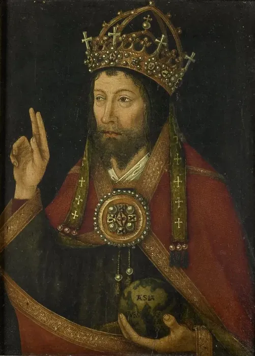 Framed Print : Christ as Salvator Mundi, c.1500. Creator: Unknown Framed Print : Christ as Salvator Mundi, c.1500. Creator: Unknown