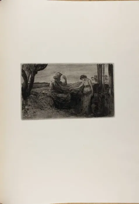 Framed Print : Christ and the Samaritan Woman, from A Life, 1884. Creator: Max Klinger Framed Print : Christ and the Samaritan Woman, from A Life, 1884. Creator: Max Klinger