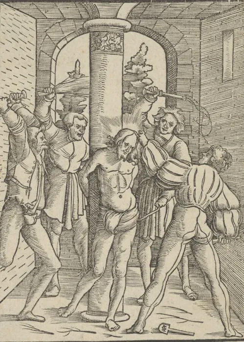 Framed Print : Christ Scourged, from The Doctrine, Life, and Passion of Jesus Christ, 1537 Framed Print : Christ Scourged, from The Doctrine, Life, and Passion of Jesus Christ, 1537