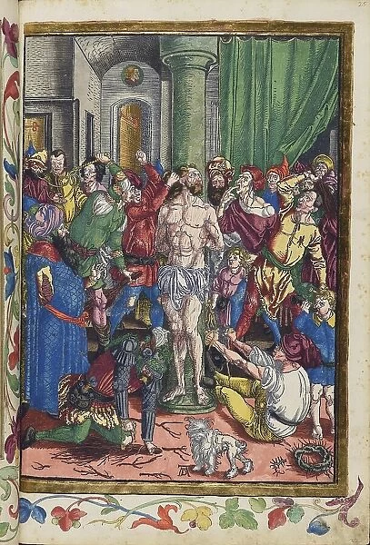 Christ is scourged in Pilate's house. From the Great Passion (Passio domini nostri Jesu), 1511. Creator: Dürer, Albrecht (1471-1528)