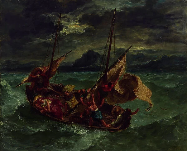 Christ on the Sea of Galilee, 1854. Creator: Eugene Delacroix