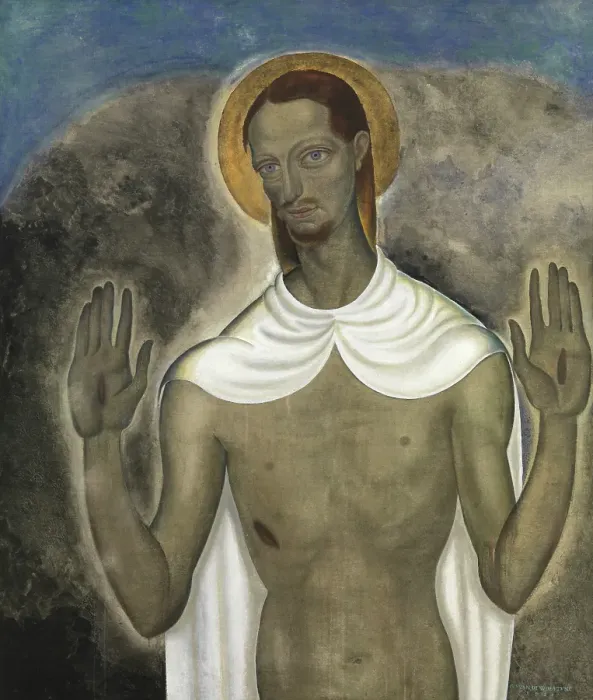 Framed Print : Christ Showing His Wounds, 1921. Creator: Gustave van de Woestijne Framed Print : Christ Showing His Wounds, 1921. Creator: Gustave van de Woestijne