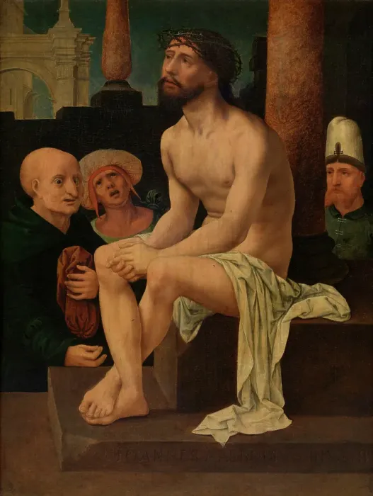 Framed Print : Christ Sitting on the Cold Stone. Creator: Jan Gossaert Framed Print : Christ Sitting on the Cold Stone. Creator: Jan Gossaert