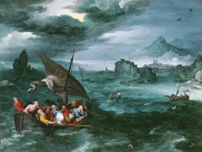 Framed Print : Christ in the Storm on the Sea of Galilee, 1596. Creator: Jan Brueghel the Elder Framed Print : Christ in the Storm on the Sea of Galilee, 1596. Creator: Jan Brueghel the Elder