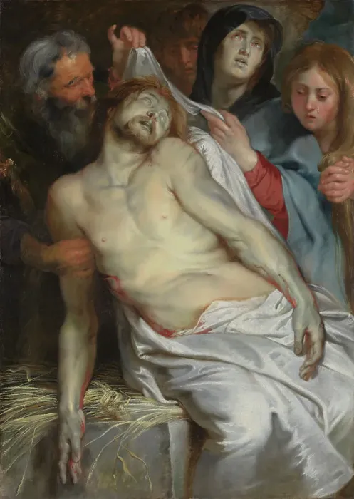 Framed Print : Christ on the Straw, 1618. Creator: Peter Paul Rubens Framed Print : Christ on the Straw, 1618. Creator: Peter Paul Rubens